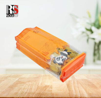 Personalizado Snack Alto Transparente Doces Quadrado Baixo Saco Superfície Impressão Exquisita